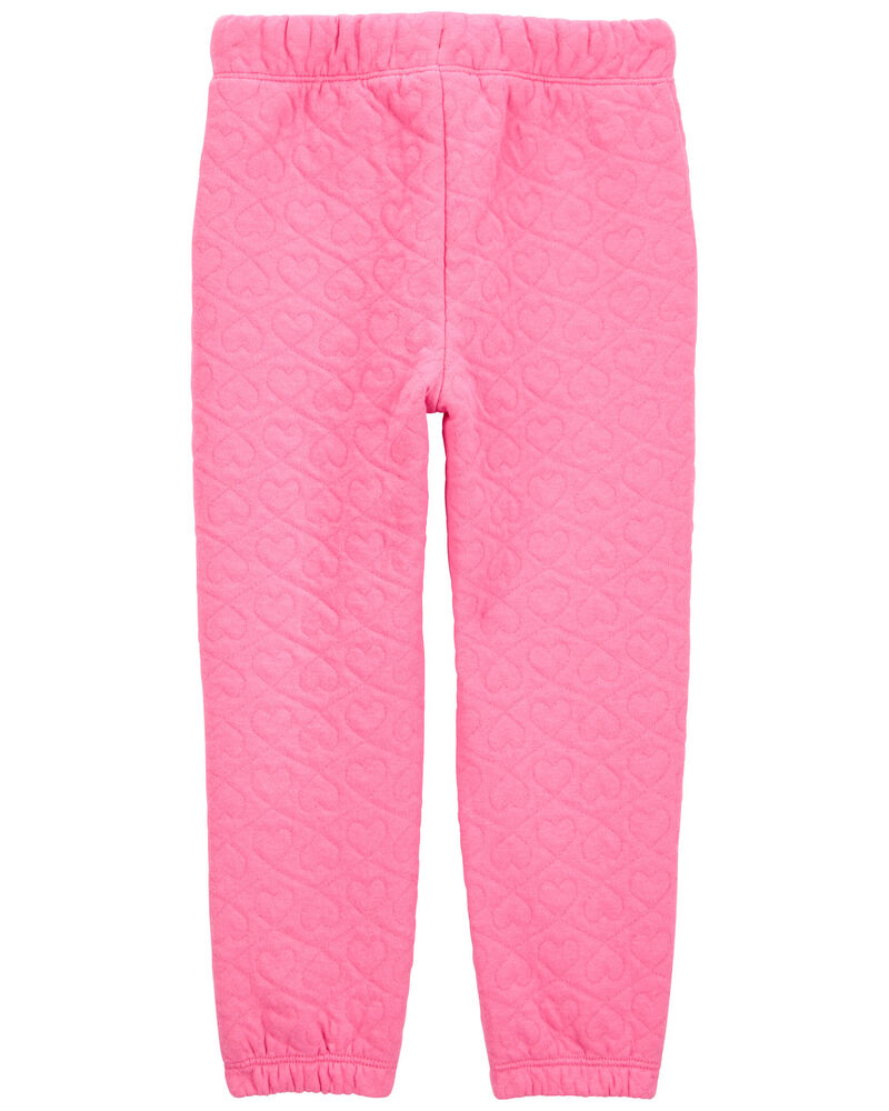 Toddler Heart Pattern Knit Pants - Pink, image 5 of 7 slides