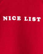 Baby Boy DayDream Fleece Christmas Nice List Long-Sleeve Pullover Sweatshirt - Red, image 3 of 4 slides