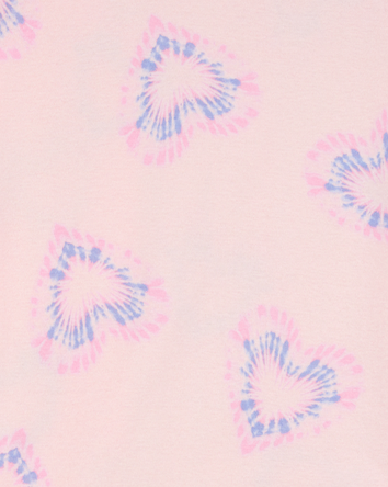 Girls 2-Piece Tie-Dye Hearts 100% Snug Fit Cotton Pajamas - Pink, 