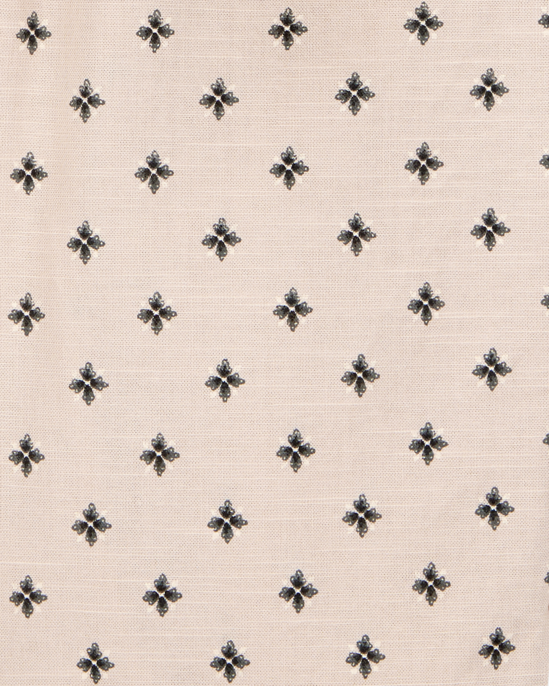 Baby 2-Piece Geo Print Button-Front Tank & Pull-On Pant Set - Tan, image 2 of 3 slides