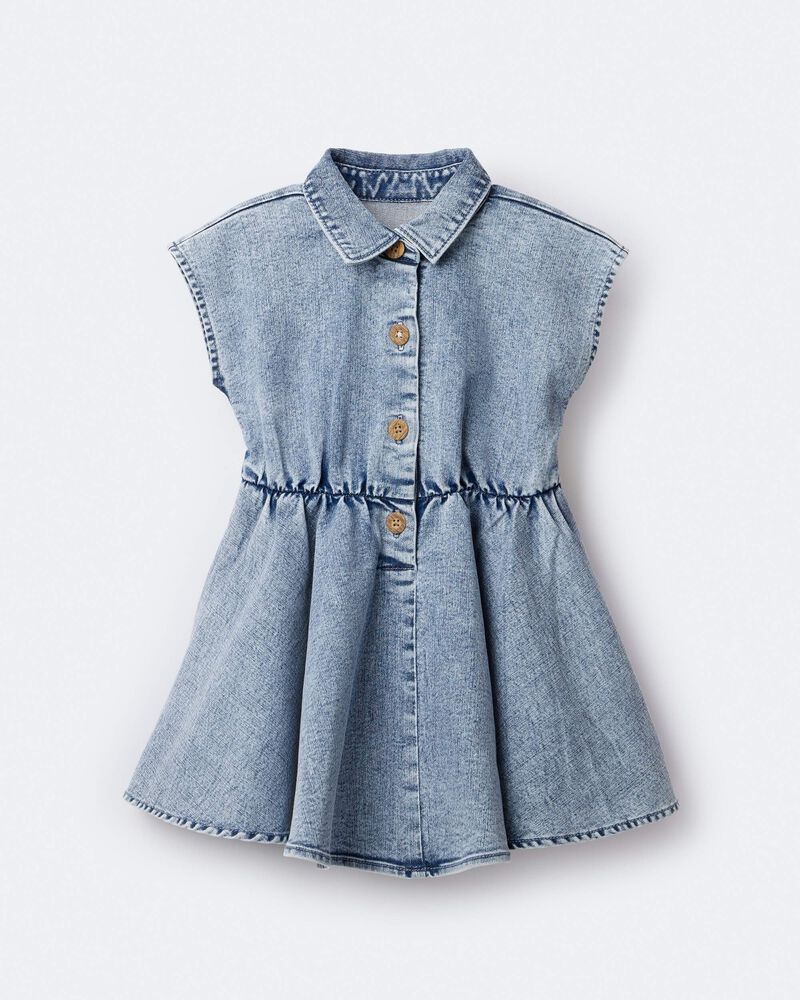 Toddler Girl Avenue Twirl&trade; Dress in Denim - Blue, image 2 of 8 slides