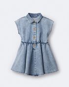 Toddler Girl Avenue Twirl&trade; Dress in Denim - Blue, image 2 of 8 slides