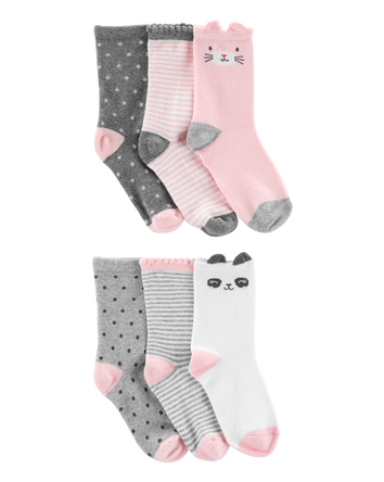Kid 6-Pack Critter Socks, 