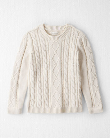 Kid Organic Cotton Cable Knit Sweater , 