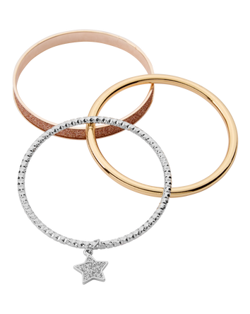 3-Pack Bangle Bracelets, 