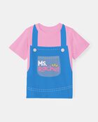 Toddler Girl Ms. Rachel Short Sleeve Graphic Tee - Pink/Blue, image 1 of 2 slides