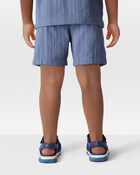 Toddler Seersucker Drawstring Shorts - Blue, image 3 of 6 slides