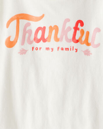 Toddler Girl Thankful Long-Sleeve Graphic Tee - White, 