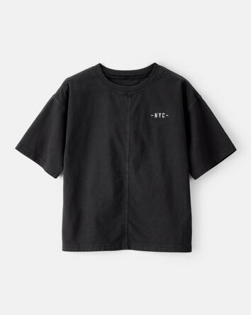 Boys NYC Cotton Short-Sleeve Tee - Black, 