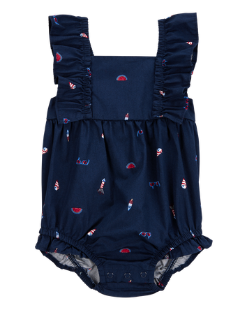 Baby Watermelon Print Cotton Bubble, 