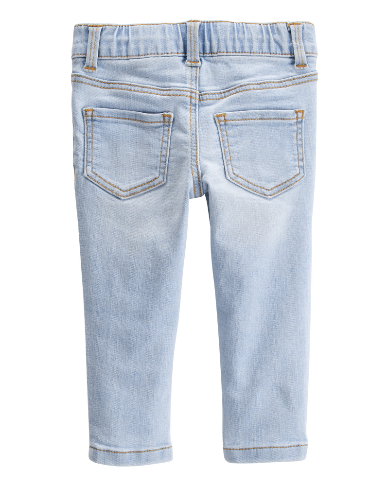 Baby Light Blue Wash Skinny-Leg Jeans, image 2 of 4 slides