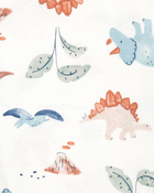 Baby Boy 5-Pack Dinosaur Short-Sleeve Cotton Bodysuits, image 4 of 8 slides