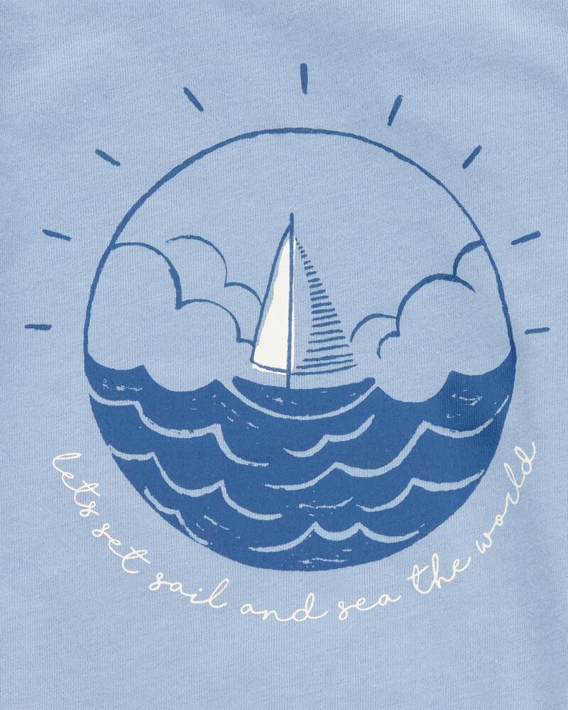 Baby Boy 3-Piece Sailboat Outfit Set - Blue, image 2 of 4 slides