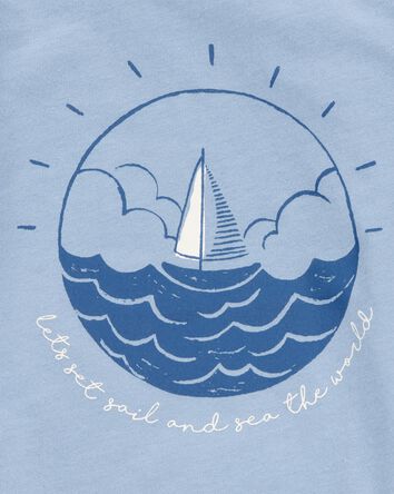 Baby Boy 3-Piece Sailboat Outfit Set - Blue, 