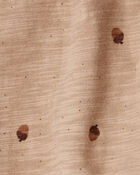 Baby 2-Piece Acorn Thanksgiving Print Cotton Long-Sleeve Tee & Pant Set - White, image 5 of 6 slides