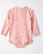 Baby Girl Recycled Ruffle Swimsuit, image 2 of 4 slides