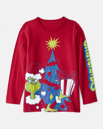 Kid Dr. Seuss&trade; The Grinch Long-Sleeve Graphic Tee - Red, 