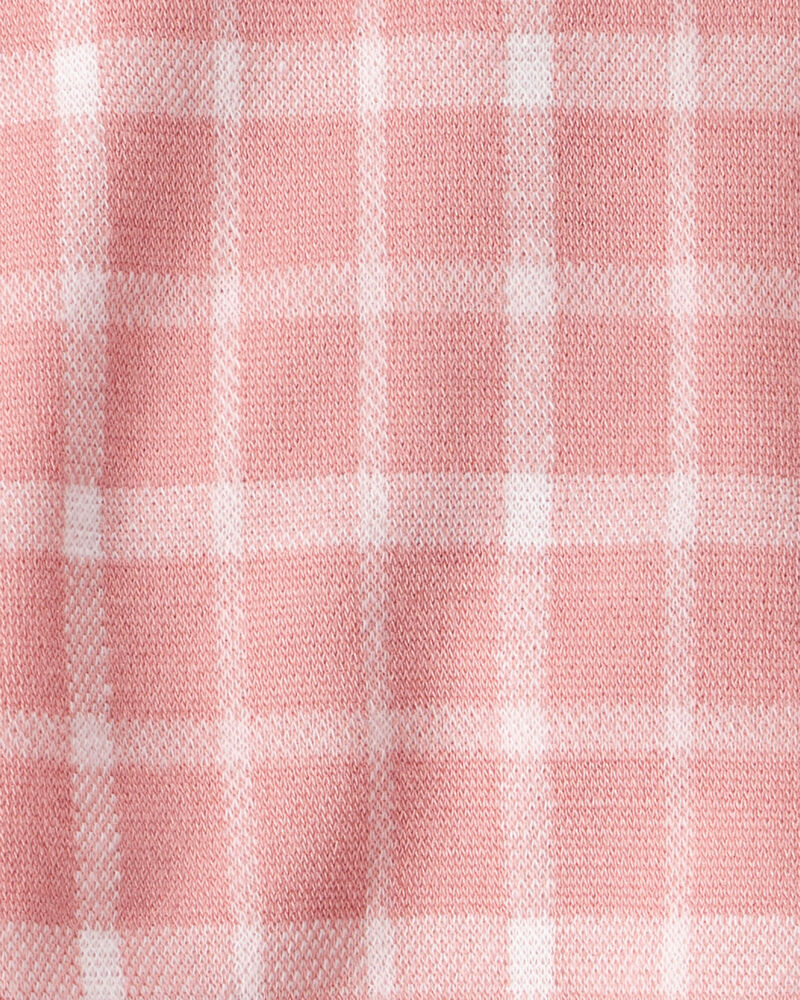 Baby Girl Plaid Print Knit Skort - Pink, image 3 of 4 slides