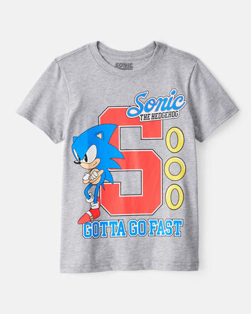 Boys Sonic The Hedgehog Short-Sleeve Graphic Tee - Grey, 