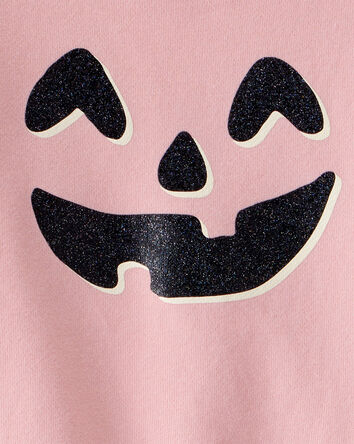 Toddler Halloween Pumpkin Crew Neck Sweatshirt - Pink, 