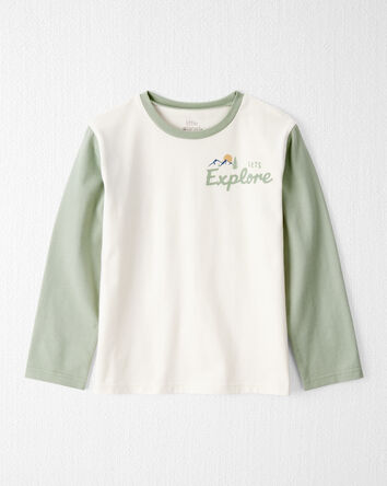 Kid Organic Cotton Let's Explore Long-Sleeve Tee, 