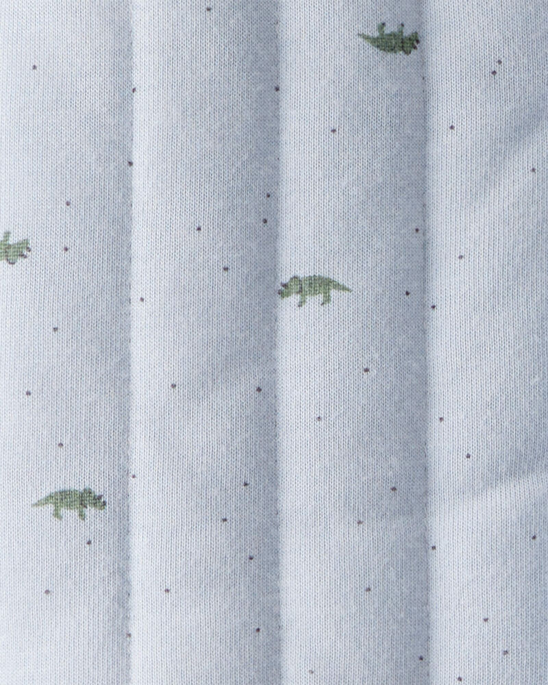 Baby Boy Dinosaur Quilted Cardigan - Blue, image 3 of 4 slides