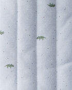 Baby Boy Dinosaur Quilted Cardigan - Blue, image 3 of 4 slides