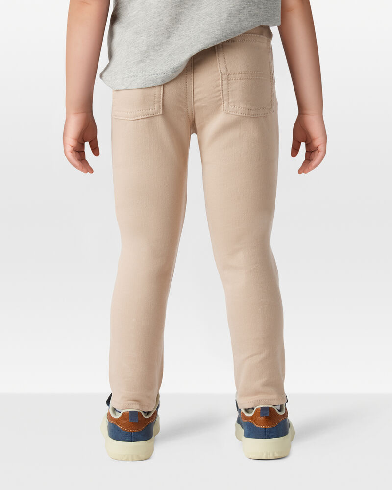 Toddler Boy  Pull-On Slim Fit Pants - Khaki, image 4 of 6 slides