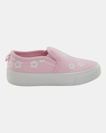 Toddler Slip-On Floral Sneakers - Pink, 
