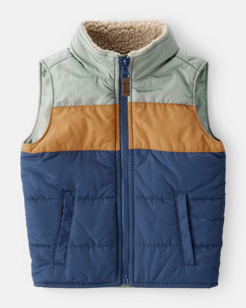 Baby Boy Sleeveless Puffer Vest, image 1 of 3 slides