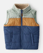 Baby Boy Sleeveless Puffer Vest, image 1 of 3 slides
