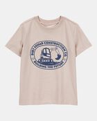 Toddler Boy Construction Short-Sleeve Graphic Tee - Tan, image 1 of 3 slides
