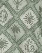 Baby Tile Print Drawstring Shorts - Green, image 3 of 4 slides