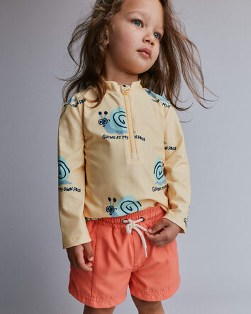 Toddler Boy Swim Trunks - Orange, 