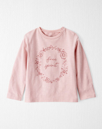 Toddler Girl Organic Cotton Free Spirit Long-Sleeve Jersey Tee, 