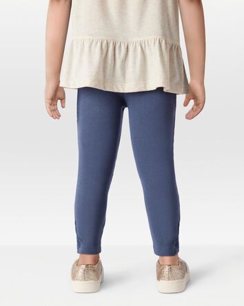 Toddler Lace Detail Ribbed Leggings, 