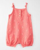 Baby  Romper Made with Organic Cotton in Seahorse Print, image 1 of 4 slides