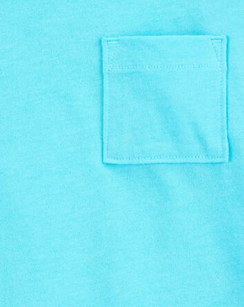 Baby Solid Short-Sleeve Pocket Tee - Blue, 