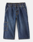 Baby Boy  Wide-Leg Carpenter Denim Jeans - Medium Wash, image 1 of 4 slides