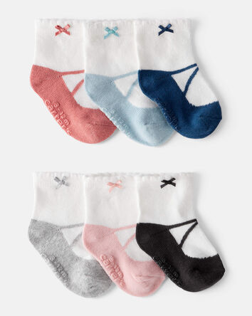 Baby Girl 6-Pack Ankle Socks, 