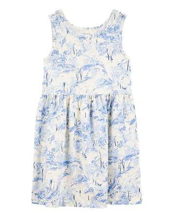 Girls Printed Tank Dress, 