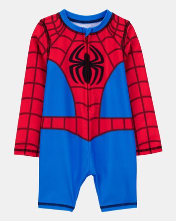Toddler Marvel&trade; Spider-Man 1-Piece Rashguard Swimsuit - Blue/Red, 