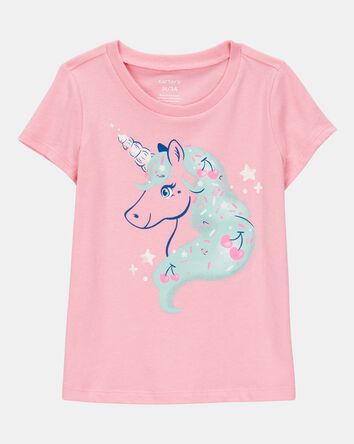 Toddler Girl Unicorn Short-Sleeve Graphic Tee - Pink, 