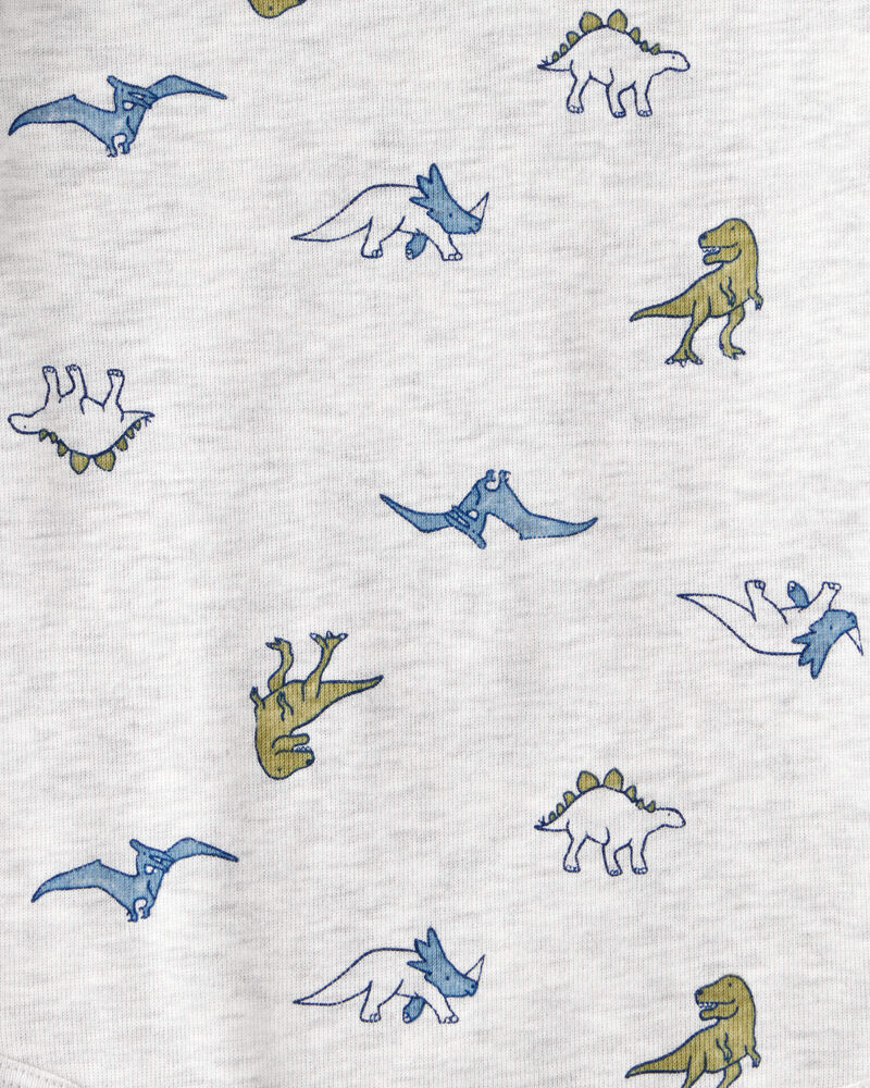 Baby 3-Piece Dinosaur Thermal Little Jacket Set - Blue/Heather, image 3 of 4 slides