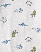 Baby 3-Piece Dinosaur Thermal Little Jacket Set - Blue/Heather, image 3 of 4 slides