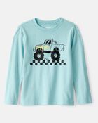 Toddler Boy Monster Truck Long-Sleeve Graphic Tee - Blue, image 1 of 3 slides