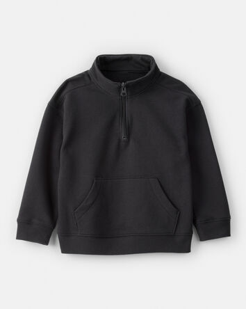 Toddler Boy DayDream Fleece Quarter Zip Sweatshirt - Black, 