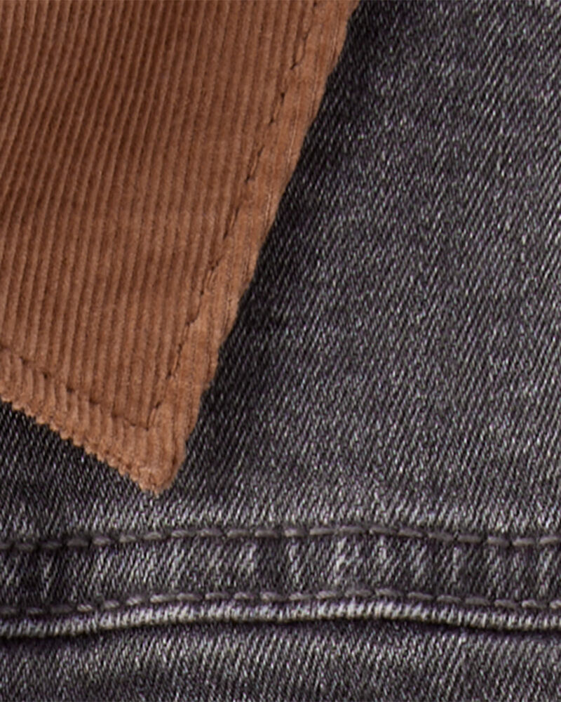 Baby Boy Denim Long-Sleeve Fashion Jacket - Black, image 2 of 3 slides