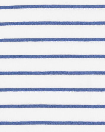 Kid Striped Short-Sleeve Fashion Top - Navy, 