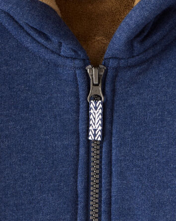 Toddler Boy Long-Sleeve Hooded Zip-Up Jacket - Navy, 